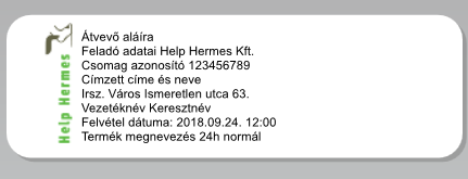 HelpHermescsomagcimke